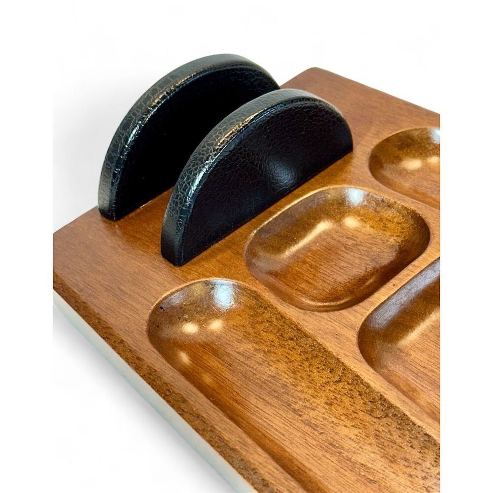 Vintage SWANK Japan Wood Valet Butler Jewelry Dresser Organizer Mens/Unisex